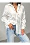 Noir silk satin shirt white - 4