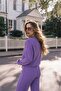 Ribbed Knit Pants Bomber Jacket Women's Top and Bottom Set - 6
