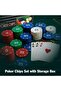 Poker Chips Set 100 Dual Toned Chips Professional Poker Set - 2