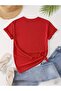 Basic T-Shirt with Heart Flowers Print Detail - 2