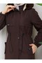 Bondit Coat with Hood, Full Length, with Elastic Waist and Fur Lining for Modest Wear Rc1405002 - 7