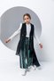 Girl's Stylish Blouse with Pleated Sleeves and Floral Details - New Season - 4