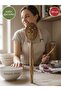 Kamptek Wood - 100% Natural Olive Wood Perforated Kitchen Spoon (30 cm) - 5
