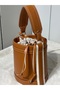 Tan Women's Drawstring Bucket Hand and Shoulder Bag - 3