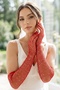 Midnight Veil Long Mesh Textured Tulle Gloves |   Elegant and Couture-Enhancing Special Design
