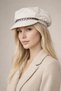 Women's Cap Hat with Chain Detail - Stylish Captain's Cap with Chain Detail - 2