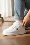White Kids Velcro Laceless Sneakers Sports Shoes 015Nav - 4