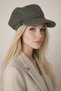 Women's Cap Hat with Chain Detail - Stylish Captain's Cap with Chain Detail - 2