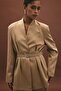 Lisa Belted Satin Jacket - Mink - 3