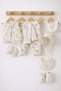 Baby Girl Newborn 10-Piece Muslin Fabric Hospital Outfit with Blanket (Newborn Shooting Outfit)