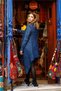 Navy Blue Color Single Button Detailed Loose Cardigan - 5