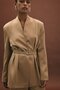 Lisa Belted Satin Jacket - Mink - 6