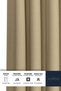 Capri Linen Textured Dark Stone Extra-Thick High Quality Single Panel Curtain - 5
