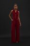 Eva Crepe Trousers - Burgundy - 3