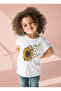Flower Printed Cotton Crewneck Short Sleeve T-Shirt for Girls - 2
