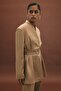 Lisa Belted Satin Jacket - Mink - 4