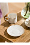 Lcw Home Beige Printed 2-Person Porcelain Coffee Cup Set 110 ml - 2