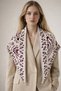 Triangle Scarf Shoulder Shawl Burgundy for Women - Trendy Viral Patterned Reversible Knitwear - 6