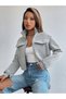 Women's Short Jacket with Pocket Detail - 5