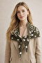 Triangle Scarf Shoulder Shawl Khaki Shawl for Women - Trendy Viral Patterned Reversible Knitwear - 5