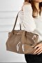 Women's Large Size Shiny Shoulder Bag Mink - 2