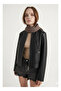New Season Women's Black Plain Leather Jacket – Stylish Model Suitable for Daily Use - 7