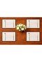 Black Piping Detail Organic Washed Premium Linen Placemat 4-Piece Dowry Set 25X40