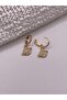 Planet Earrings with Zircon Stones in Minimal Gold Color - 2