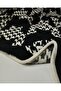 Knitwear in Cream and Black Colors Length: 140 cm - 4
