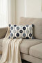 Punch Embroidery Pattern 3D Digital Printed Geometric Pattern Gray Theme 2-Piece 30X50 Throw Pillow Cover - 3