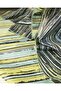 Taffeta Fabric in Blue and Yellow Colors on a Gray Background Width: 160 cm - 6