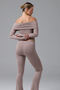 Kiraze - Bardot Collar Long Sleeve T-Shirt with Finger Hole - 8