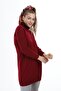 Women's Pocketed Sweater Burgundy - 2