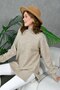 Women's Knitwear Sweater Half Turtleneck Slit Oversized // V8395 - 2