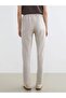 Khaki Elastic Waist Women's Trousers (S6) - 4