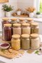 12 Pieces 1300 ml Glass Legume Storage Jar Set with Bamboo Lids - 5