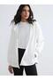 Beige Hooded Soft Touch Women's Zippered Sweatshirt (S6)