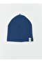 Navy Blue Label Embroidered Baby Boy Beanie (S6)