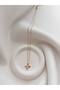 Gold Color Necklace with Zircon Stone and Bee Figure - Steel Chain Necklace with Bee Figure - Necklace with Bee Figure - 2