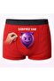 Printed Men's Boxer Valentine's Day Themed Balloon Patterned Funny Humorous Humorous Cotton Stretch Fabric