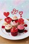 Valentine's Day, Birthday, Anniversary, I Love You Cake Topper-Heart Cupcake Toothpick, Love Cake Toothpick - 8