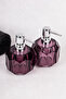 2 Pieces Purple Liquid Soap Dispenser Set 300 ml Diamond Patterned Modern Acrylic Soap Dispenser 9 cm X 13.5 cm - 5