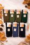 Women's Thermal Towel Winter Special Stitched Socks - 2 Pairs - Mixed Colors - 4