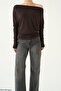 Women's Boat Neck Brown Blouse - 3