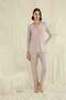 Arias Closet Long Sleeve Button down V-Neck Pajama Set