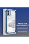 Samsung Galaxy A04E Compatible Transparent Four-Corner Silicone Coated Glossy Edge Case with Star Pattern - 3