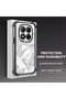 Redmi Note 14 Pro 4g Compatible Transparent Four-Corner Silicone Coating Glossy Edge Case Butterfly Pattern - 4