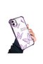 Samsung Galaxy A04 Compatible Transparent Four-Corner Silicone Coating Glossy Edge Case Butterfly Pattern - 2