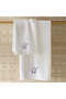 Monogrammed Letter "U" Bath Towel Silver Thread Cotton Personalised Letter - 4