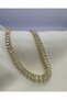 Baguette Stone Waterway Steel Necklace - Golden Baguette Tennis Necklace
